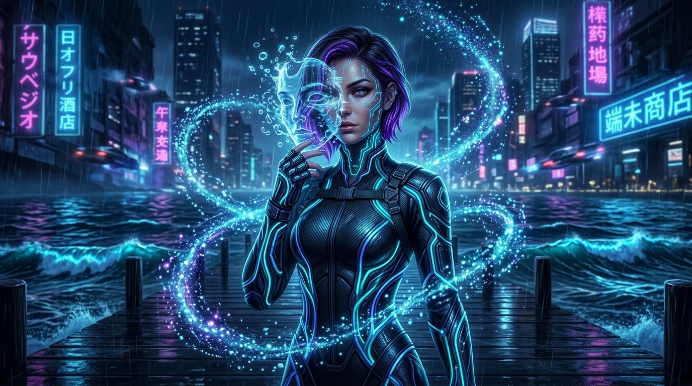 Bioluminescent Abyss Visage